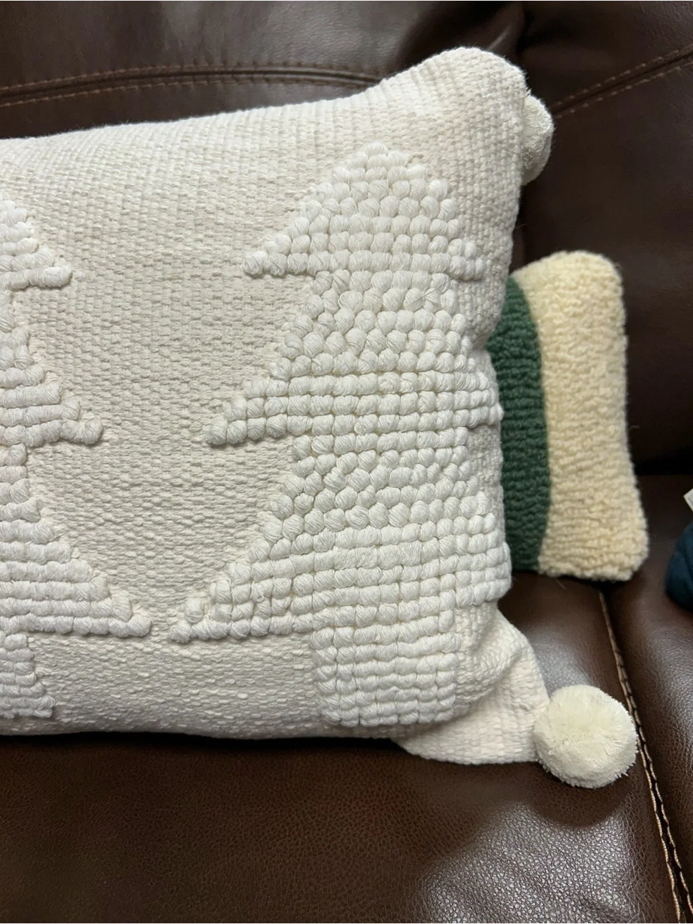 Threshold Neutral Holiday Tree Textured Throw Pillow 18 x 13